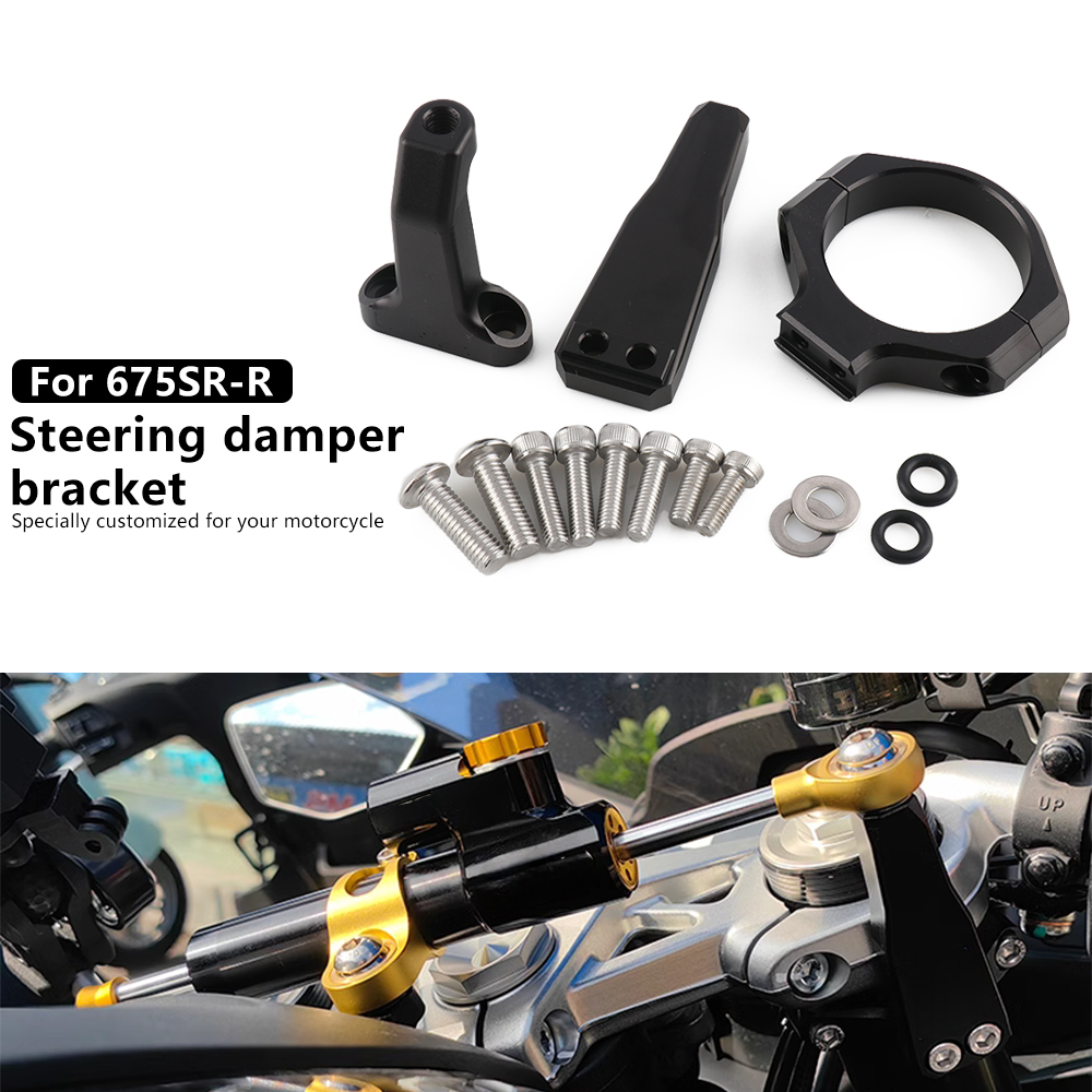 New Motorcycle 675SR-R Damper  - đánh giá và giá Steering Damper Stabilizer Kit Cnc
