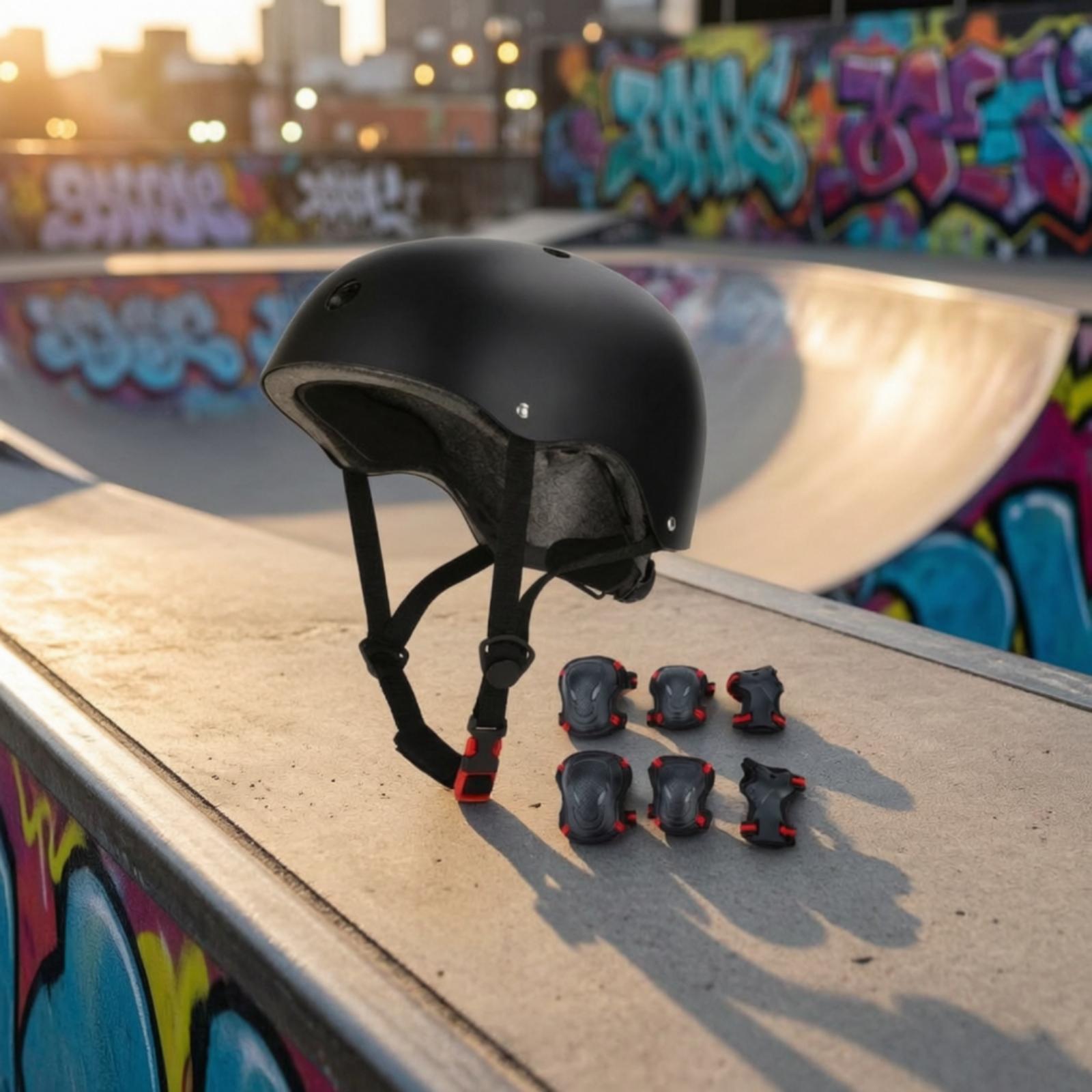 ABS Hard Shell Skate Helmet wi - đánh giá và giá Scooter Helmet Set