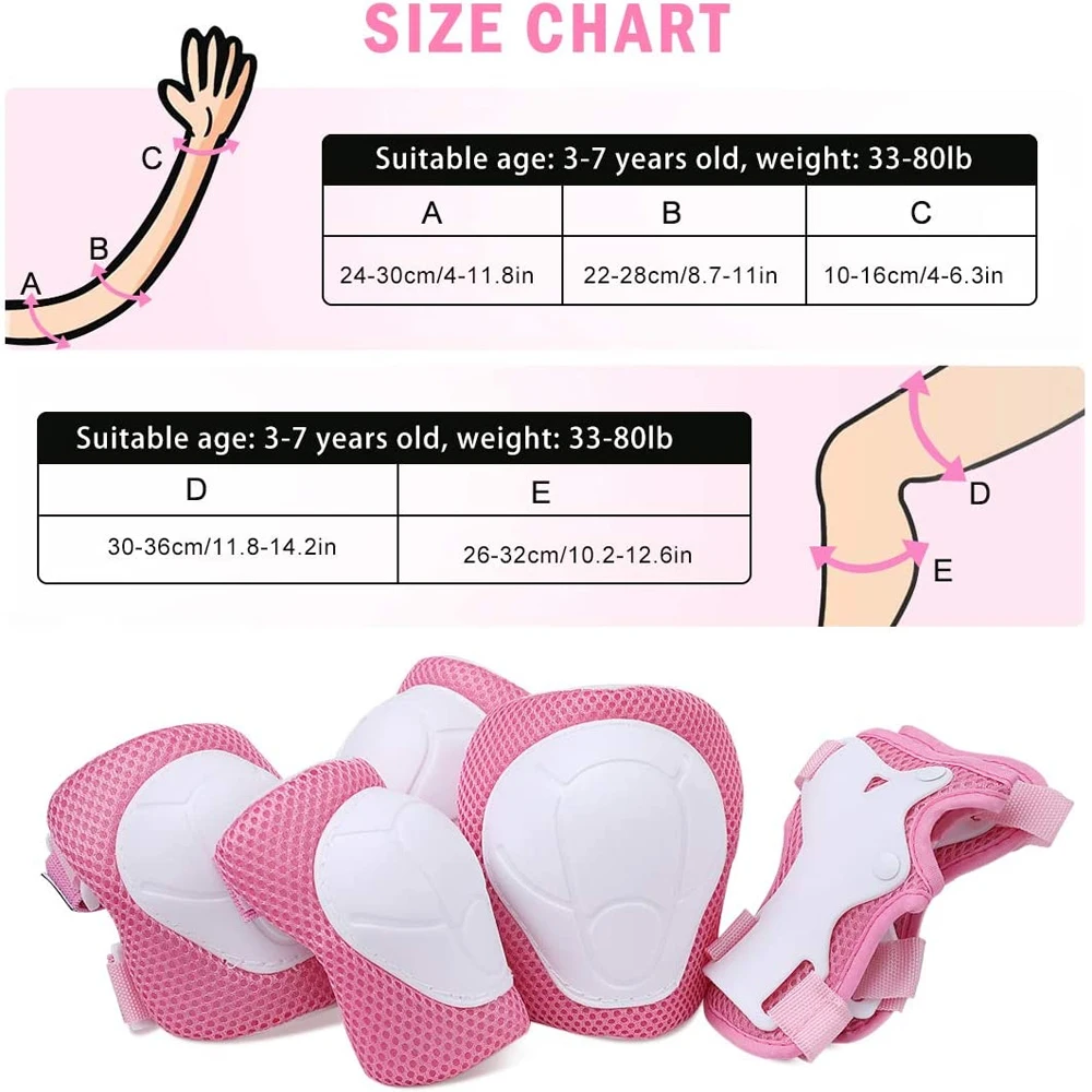 7Pcs/Set Roller Skating Kids B - đánh giá và giá Scooter Helmet Set