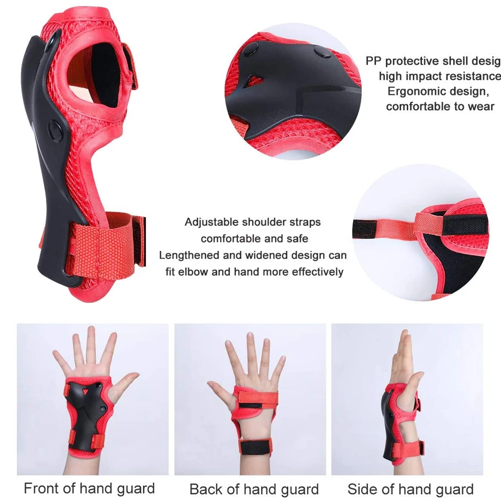 7Pcs/Set Roller Skating Kids B - đánh giá và giá Scooter Helmet Set