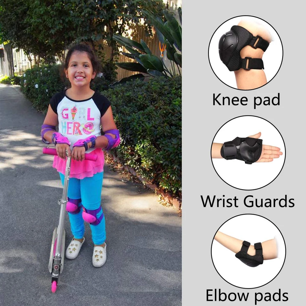 7Pcs/Set Roller Skating Kids B - đánh giá và giá Scooter Helmet Set