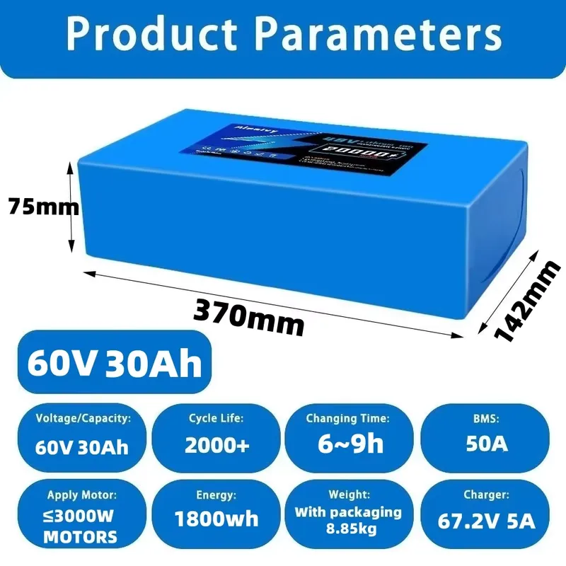  60V 20AH 30AH 21700 Lithium B - đánh giá và giá 60V 30Ah 21700 Battery Pack